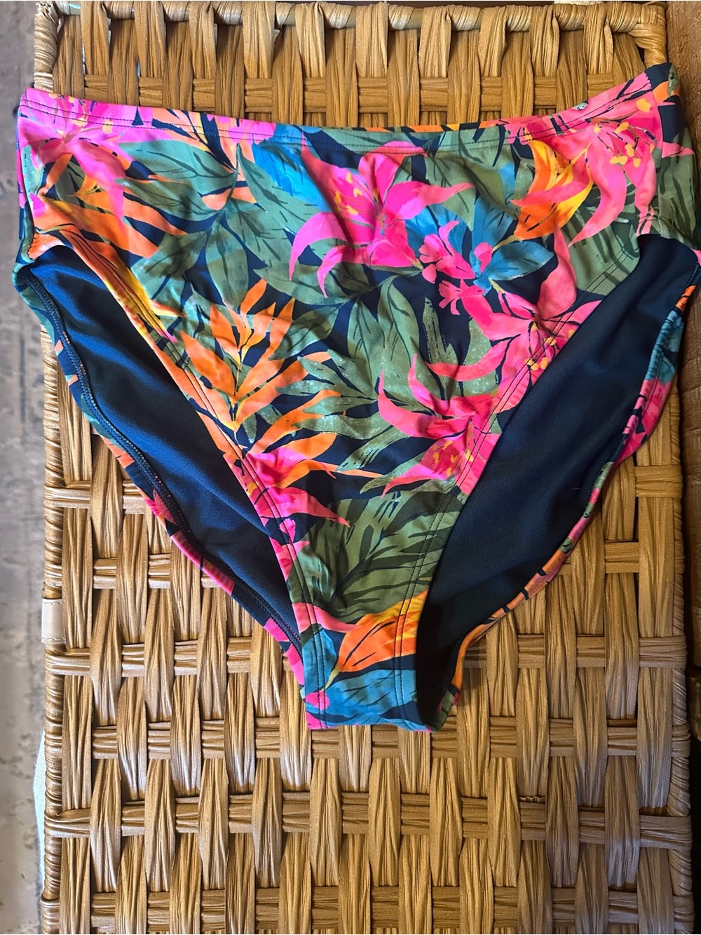 Floral High Waisted Bikini Bottoms